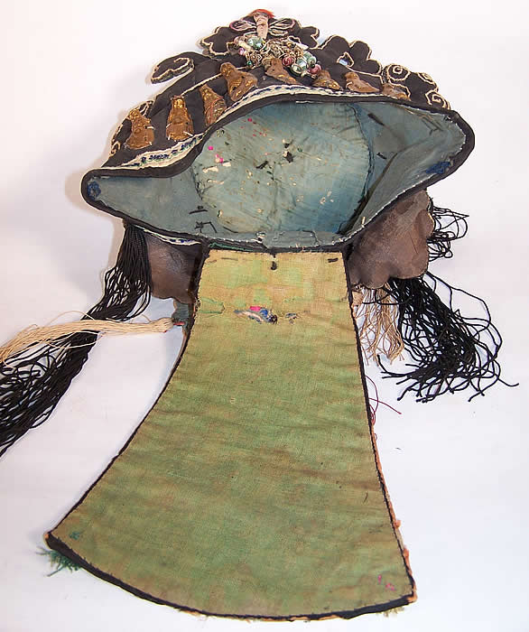 Chinese Eight Immortals Child Crown Headdress Hat Close up.