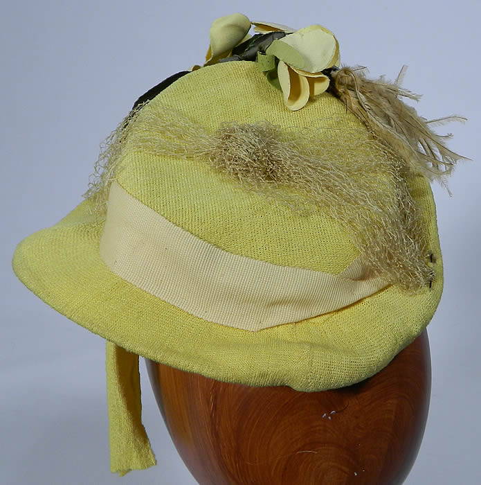 Vintage New York Creation Yellow Rose of Texas Small Cocktail Tilt Hat Fascinator