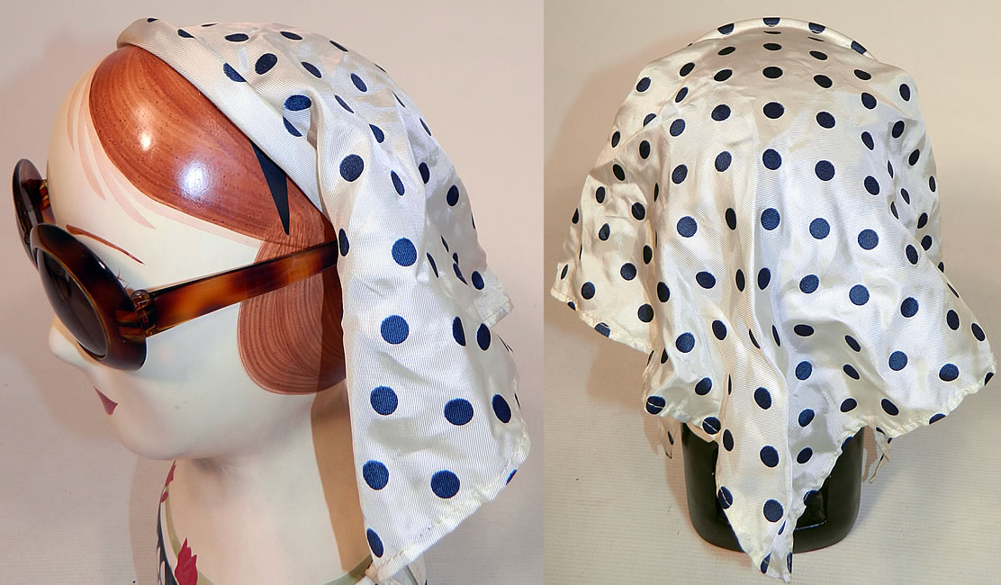 Vintage Audrey Hepburn Style Italian Polka Dot Headscarf Headband & Sunglasses
It is in good condition, with only some slight wear and tiny scratches on the frames.