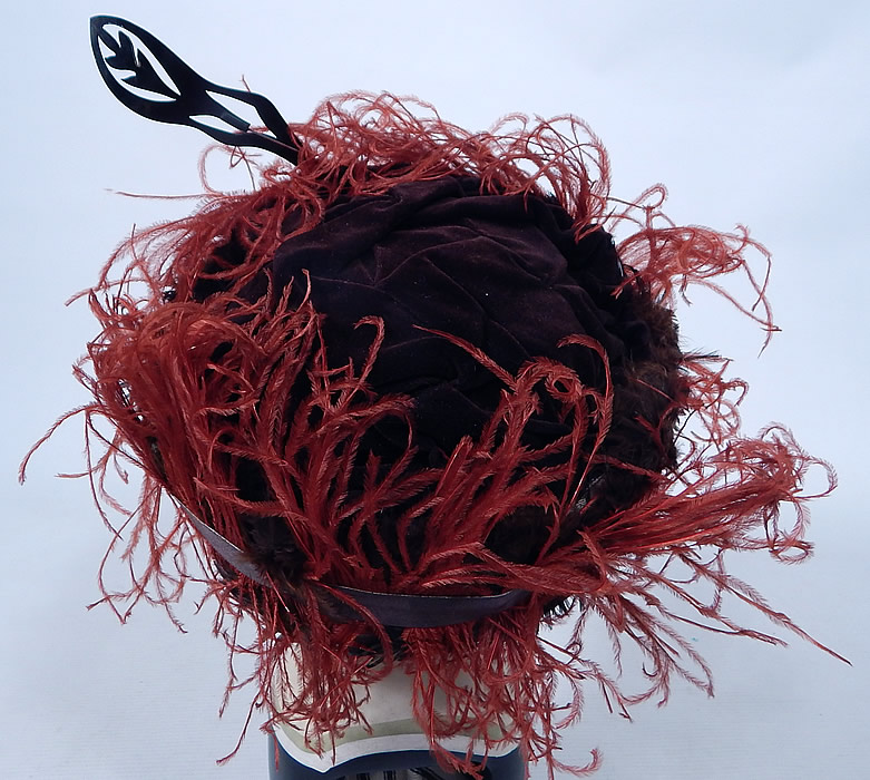 Vintage McGrath Millinery Belle Epoque Burgundy Velvet Feather Trim Toque Hat
This is truly a wonderful piece of quality made wearable textile millinery art!