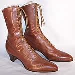 Victorian Jordan Marsh Co. Brown Leather High Top Boots 