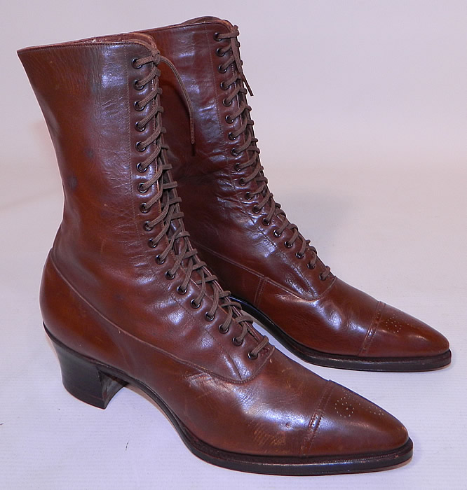 victorian brown boots