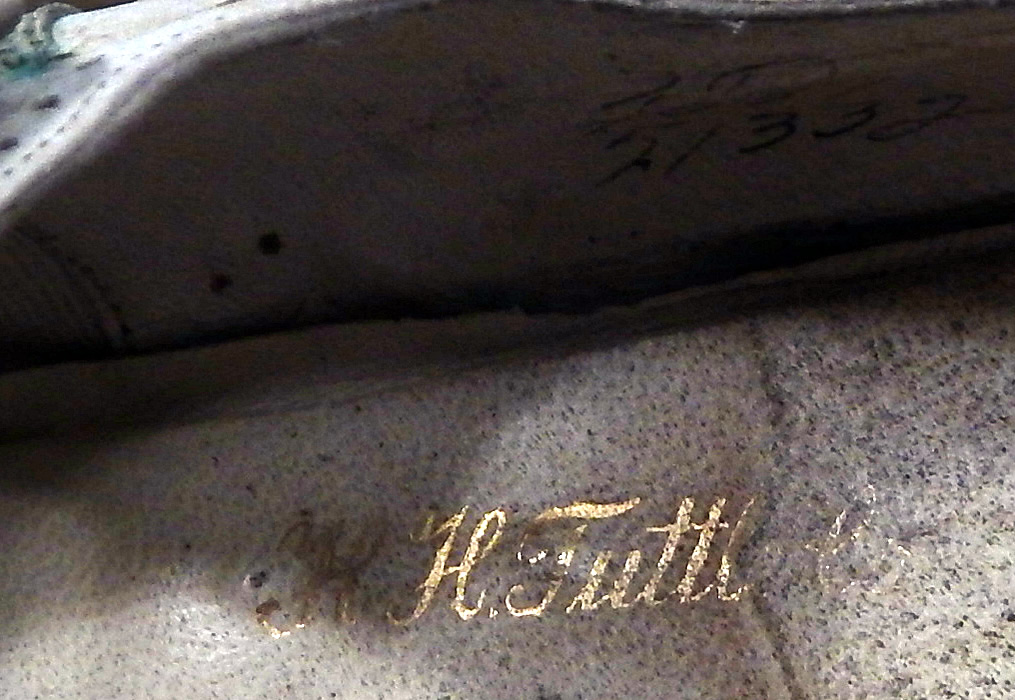Edwardian Vintage H.H. Tuttle Co. White Leather Button Strap Mary Jane Shoes
They are stamped inside the insole with a "H.H. Tuttle Co." label. The shoes measure 11 inches long, 3 inches wide, with a 3 inch high heel. 