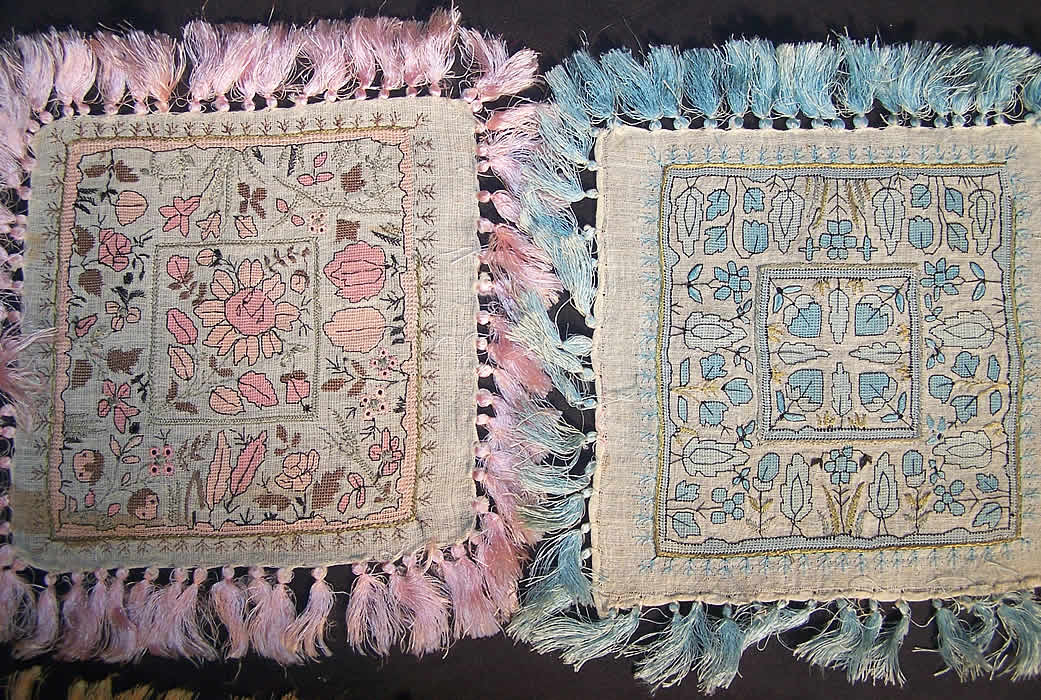 10 Ottoman Turkish Embroidery Linen Square Sampler Doily