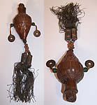 Antique Chinese Coin Jade Bead Tassel Wicker Basket Scent Perfume Bottle