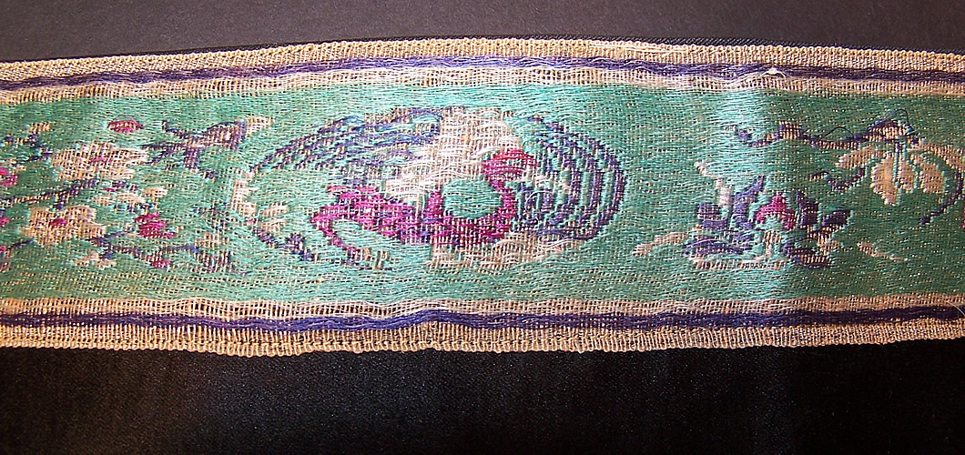 Antique Chinese Silk Large Beaded Tassel Trim Mahjong Game Table Cloth Cover