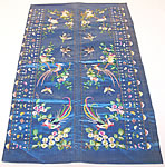 Antique Chinese Birds Silk Embroidered Robe Sleeve Band Cuff Pair Purse Bag